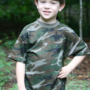 HBCY 100% Cotton Short Sleeve Camouflage Youth T-Shirt